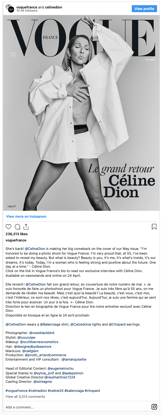 Celine Dion, 56, poses in unbuttoned shirt amid grave illness battle ...