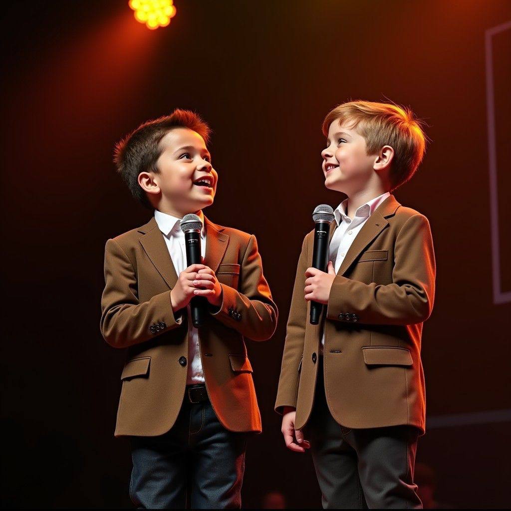 Twin Boys Amaze Audience with Heartfelt Performance of Hero