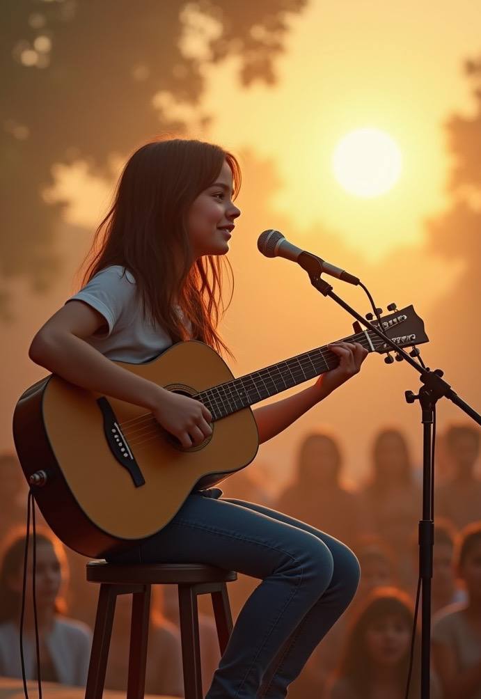 Young Girl Delivers Moving Original Song on Talent Show