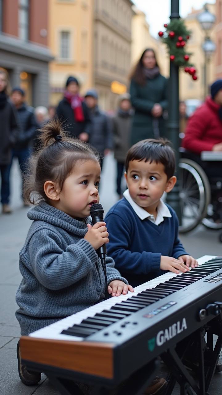 3-Year-Old Singer Captivates Passersby in Heartwarming Street Performance