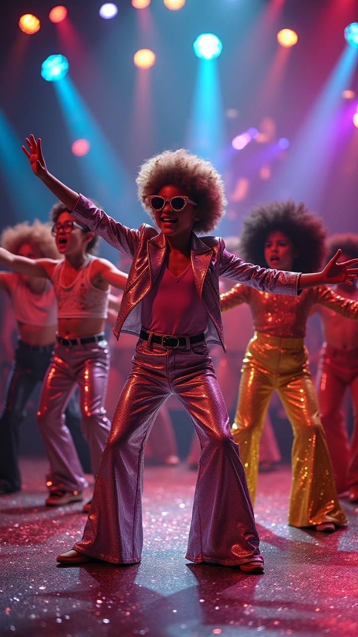 Kids Light Up Talent Stage with Dazzling ‘70s Disco Performance
