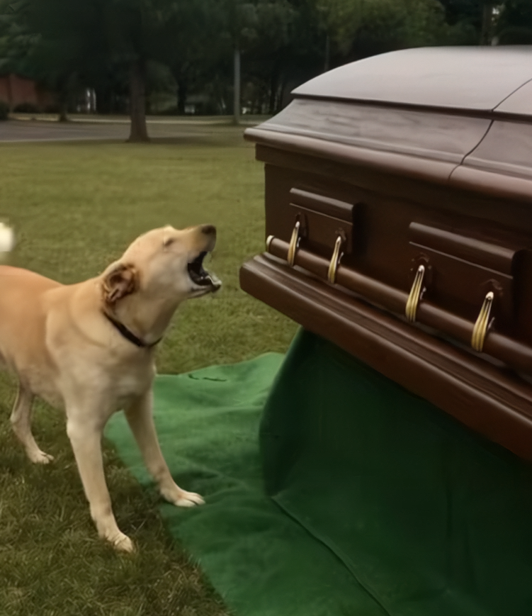 Dog Barks at Coffin during Funeral, Suspicious Son Opens It and Finds It Empty